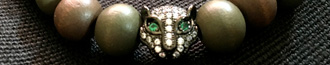 LoBo-Bracelet Holz-Perlen mit Lion-Charms - Classic