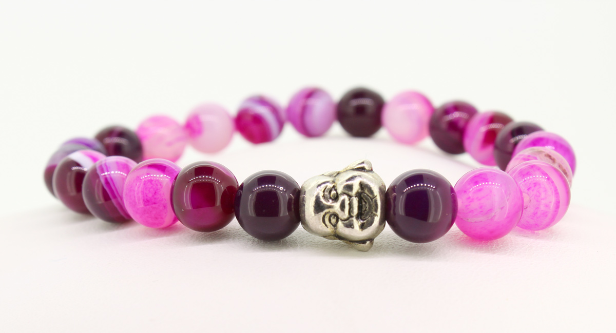 LoboBracelet: Hazina - rosa Onyx Perlenarmband