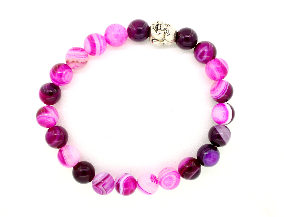 LoboBracelet: Hazina - rosa Onyx Perlenarmband