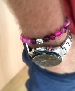 LoboBracelet: Hazina - rosa Onyx Perlenarmband