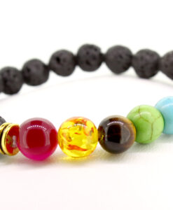 LoBo-Bracelet: MARJANI ist mit 8mm Lava Naturteinperlen bestückt.