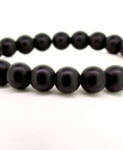 LoboBracelet, Rafiki - schwarze Onyx-Perlen in matt/glänzend