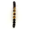 LoboBracelet, Rafiki - schwarze Onyx-Perlen in matt/glänzend