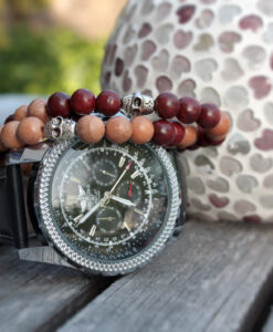 LoBo-Bracelet - Dein cooles Holzperlenarmband Yi und Yong mit Totenkopf.